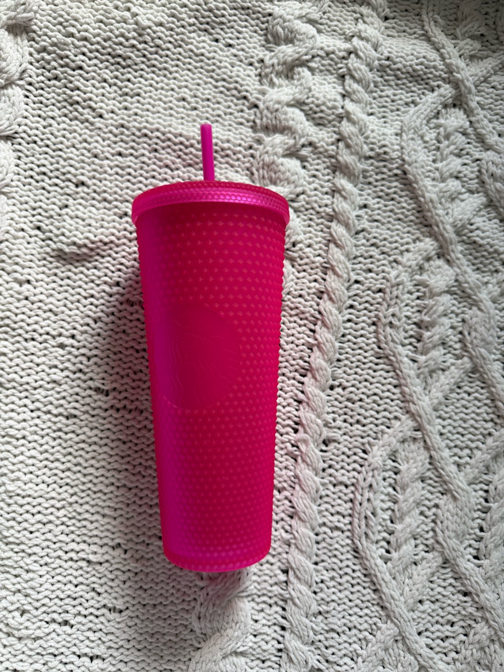 STARBUCKS HOT PINK STUDDED TUMBLR